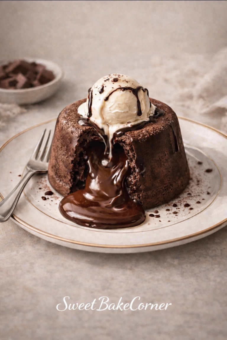 Individual molten chocolate lava cakes