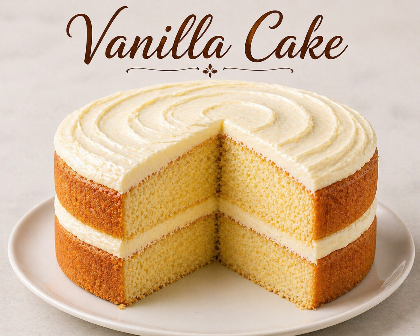 Homemade vanilla cake